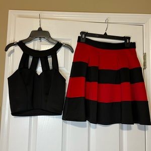 Black and Red Skirt Set size 3